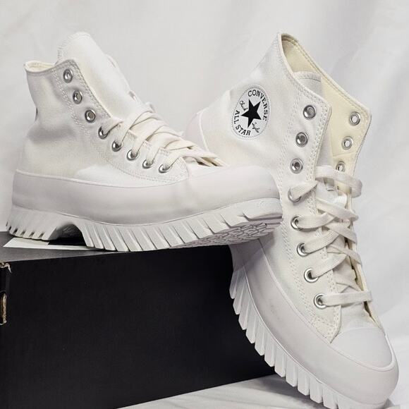 Converse Women's CTASLugged Heel Hi Tops Size 5.5 A10364C White NWT - Picture 1 of 7